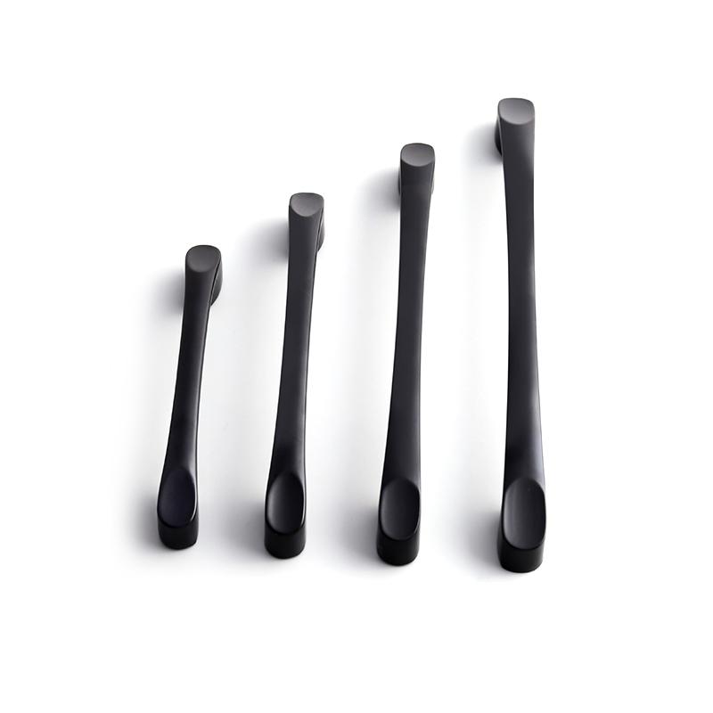 Oukali Klassisch Günstig Zink Küchenschrank Schublade 96mm 128mm 160mm 192mm Mattschwarz Ziehgriffe