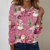 Long Sleeve Shirts For Women Cute Print Graphic Tees Blouses Casual Plus Size Basic Tops Pullover