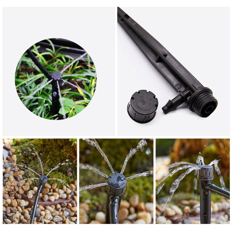 100Pieces Drip Emitters for Drip Irrigation Tubing Adjustable 360 Degree Drippers Arrow Stake Garden Irrigation Drippers