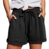 Women’s Drawstring Elastic Waist Casual Shorts with Pockets Relaxed Fit Lightweight Soft Fabric Summer Lounge Bottoms