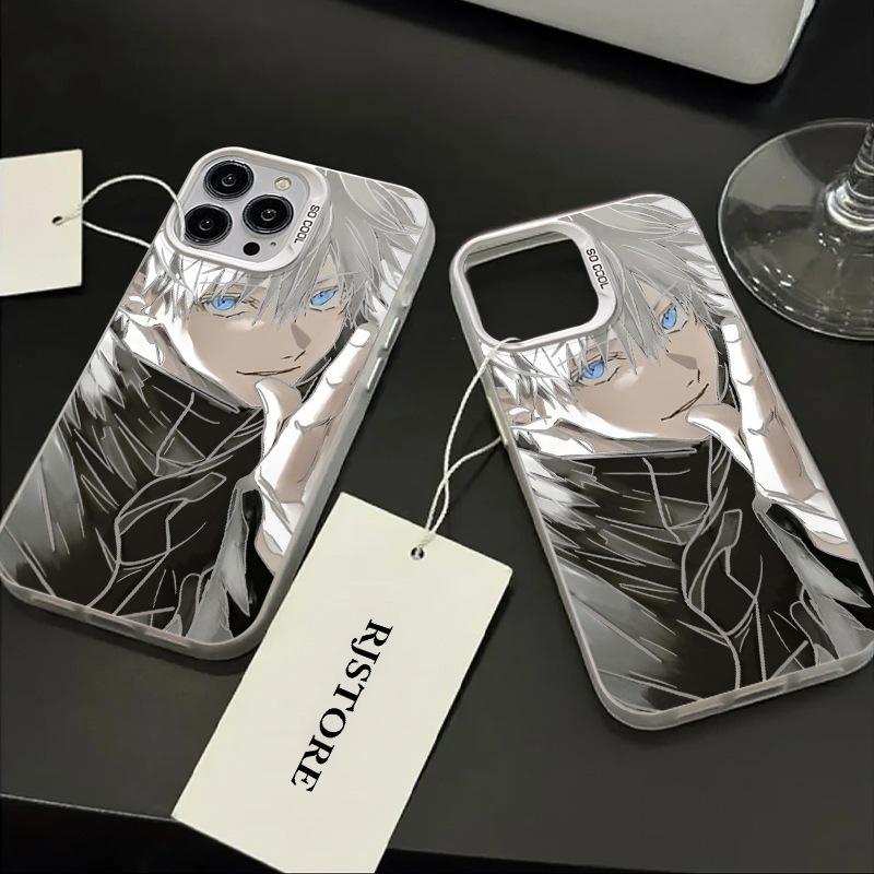 New Anime Wujo Wu iPhone17promax Mobile Phone Case 16 Frosted Electroplating 15 Color Silver IMD Protective Case