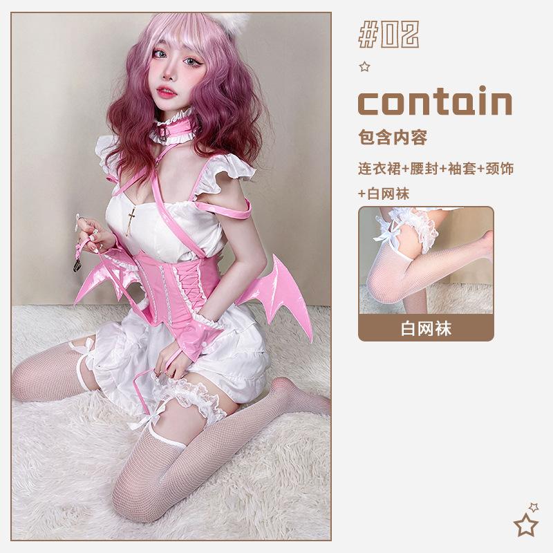 Halloween Costume Maid Dress Adult Diablo Goth Sexy Imp Uniform Seduction Cosplay Bat Dress