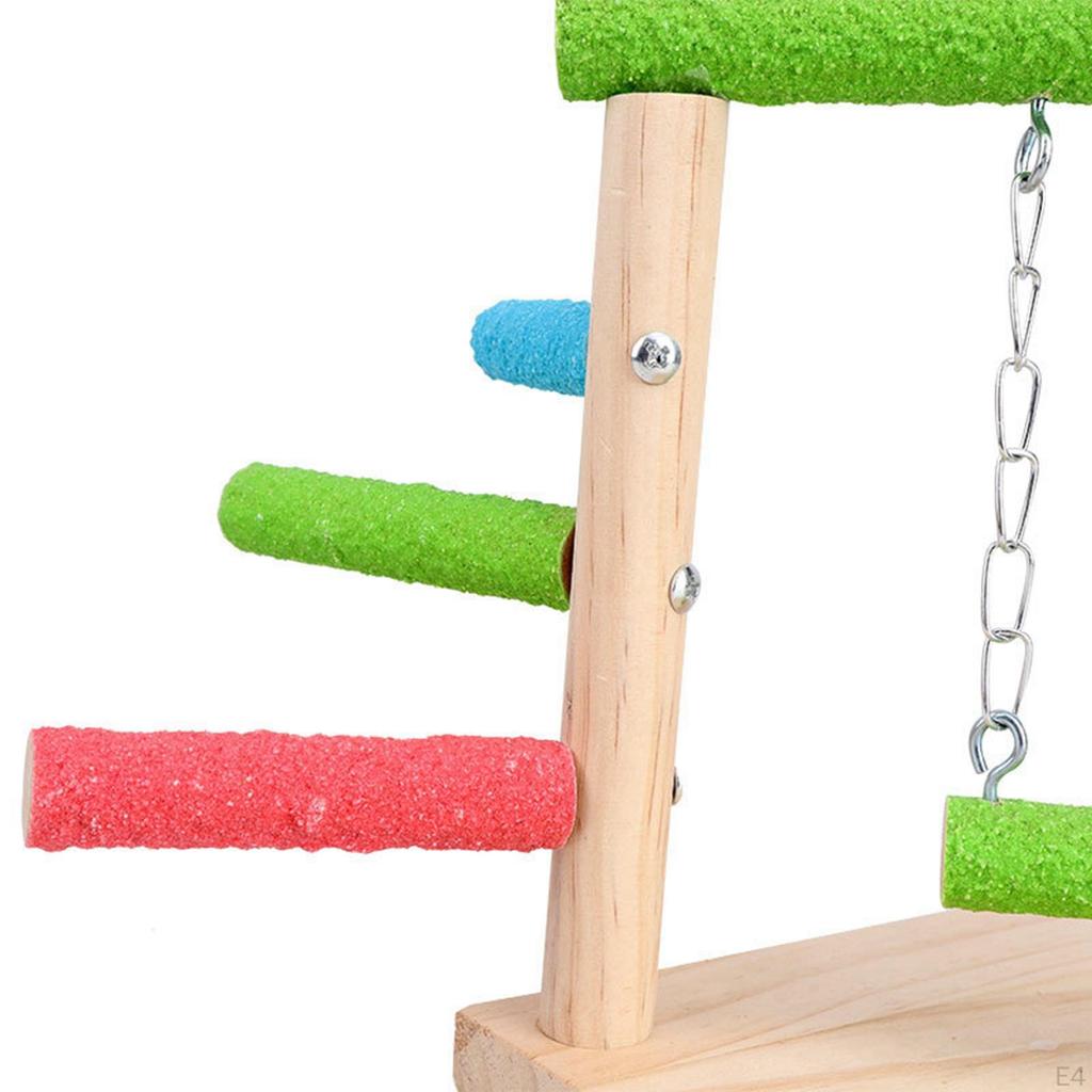 Bird Activity Center with Perch and Swing for Small Parrots