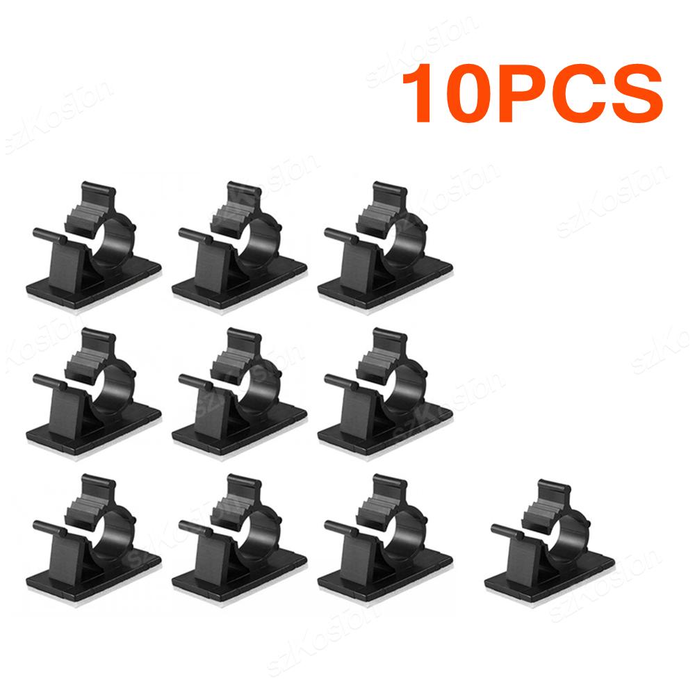 111/11PCS Cable Organizer Self Adhesive Cable Clips Table Cable Management Clamp Adjustable Cord Holder TV Charging Wire Winder