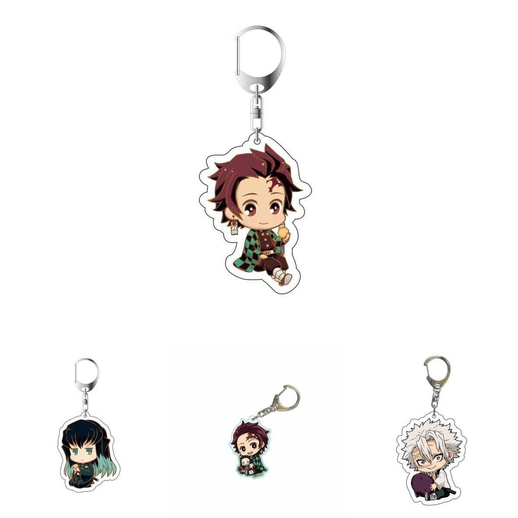Demon Slayer Anime Cartoon Charakter Acryl Schlüsselanhänger Taschenanhänger Zubehör Stilvoll Und Langlebig