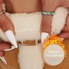 Soft Non Slip Thick Bottom Furry Snow Boots Women 2025 Winter Warm Fluffy Fur Ankle Boots with Platform Metal Buckle Plush Shoes