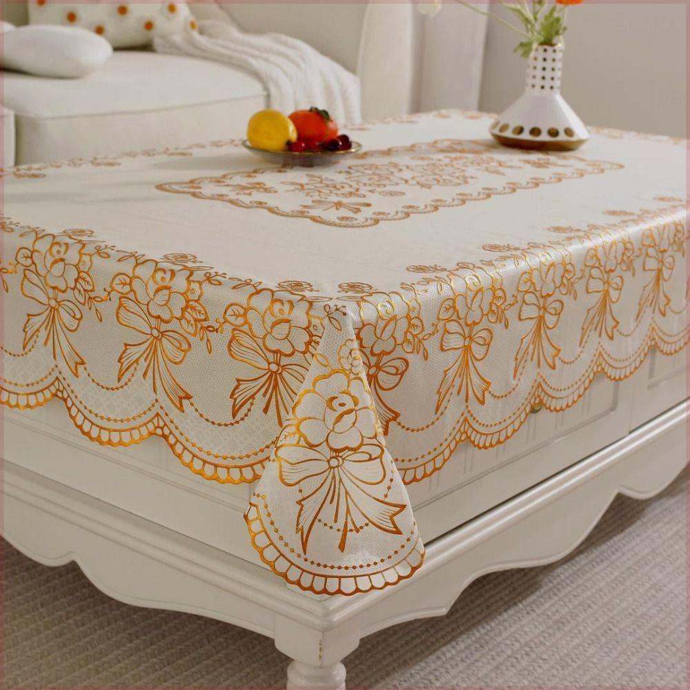 Waterproof Table Cover Oil-proof Table Pad European Style Tablecloth  Table Decorations