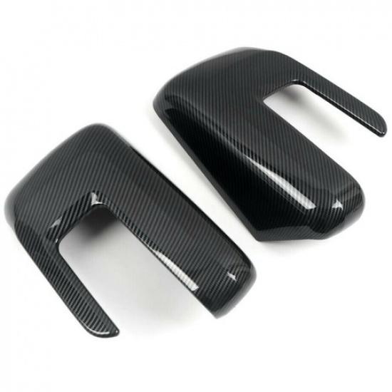 For - Ford F150 F-150 Carbon Fiber ABS Side Rearview Mirror Cover Trim2*