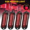 Red 4pcs 4-LED Side Marker Lights Assembly Clearance Light Truck Trailer RV