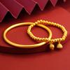 National Wind Sand Gold Bracelet Inheritance Bracelet Female Third Life Three Generations Two Generations Of Joy Lotus Pod Transfer Bead Bracelet