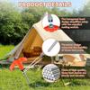 10 Stück Robuste Orange Schraub-Zeltnägel mit Sechskant-Treiber - Für Camping, Terrasse & Außenbereich