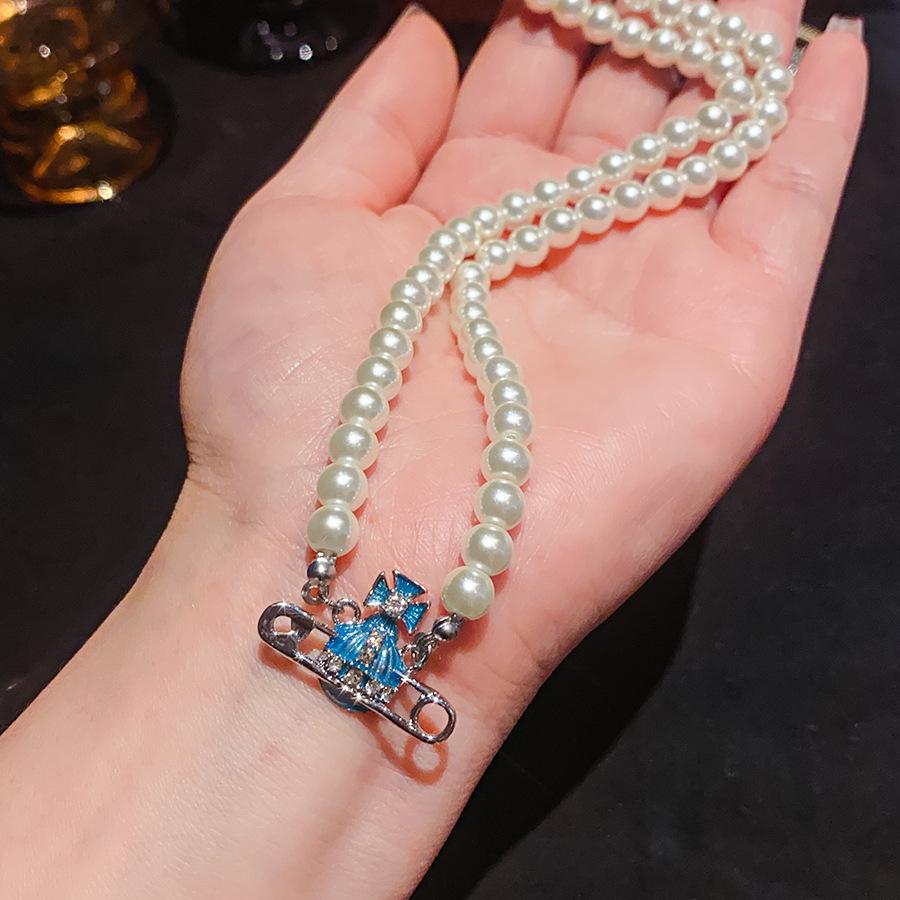 Diamant Saturn Anhänger Perlenkette - Herbst/Winter Luxus Schlüsselbein Kette: Exquisite, vielseitige Accessoires.