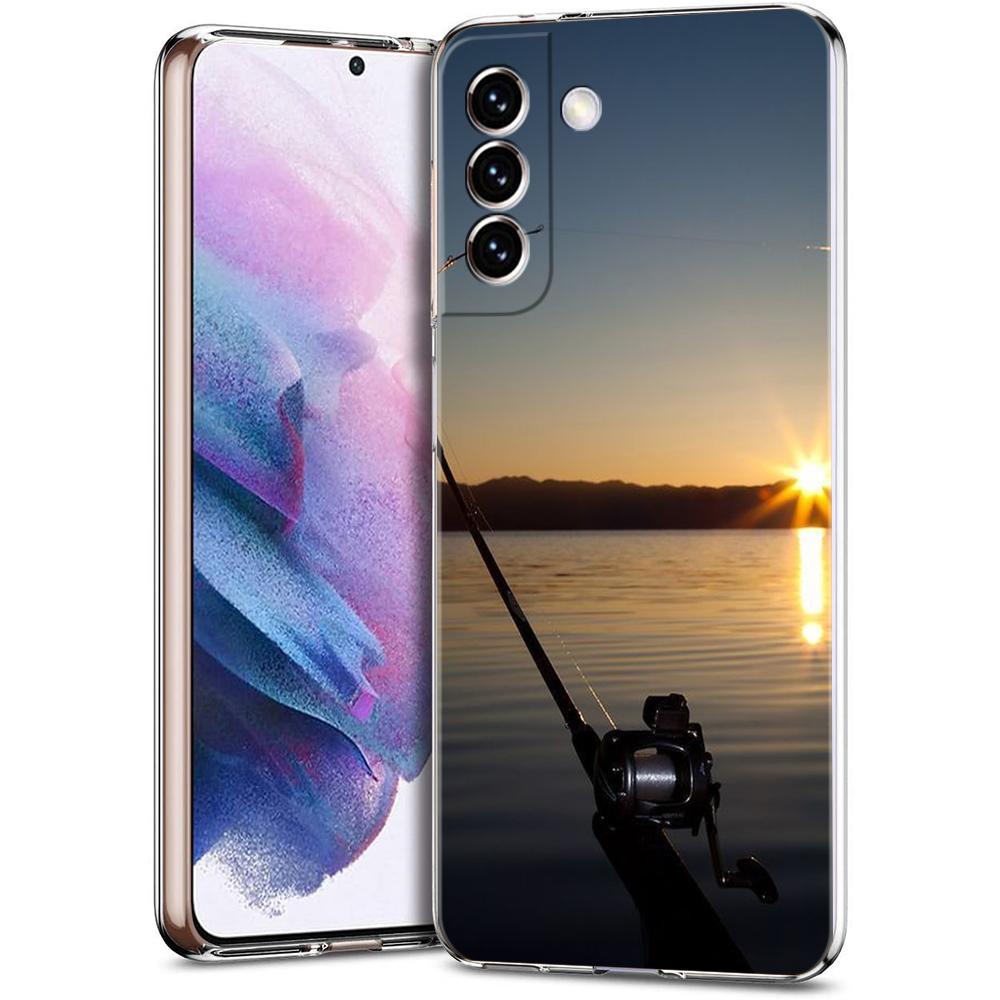 Fishing Phone Case For Samsung Galaxy S24 Ultra S23 FE S22 S20 S21 5G S10 S9 Plus S10E S8 Soft Silicone Clear Cover