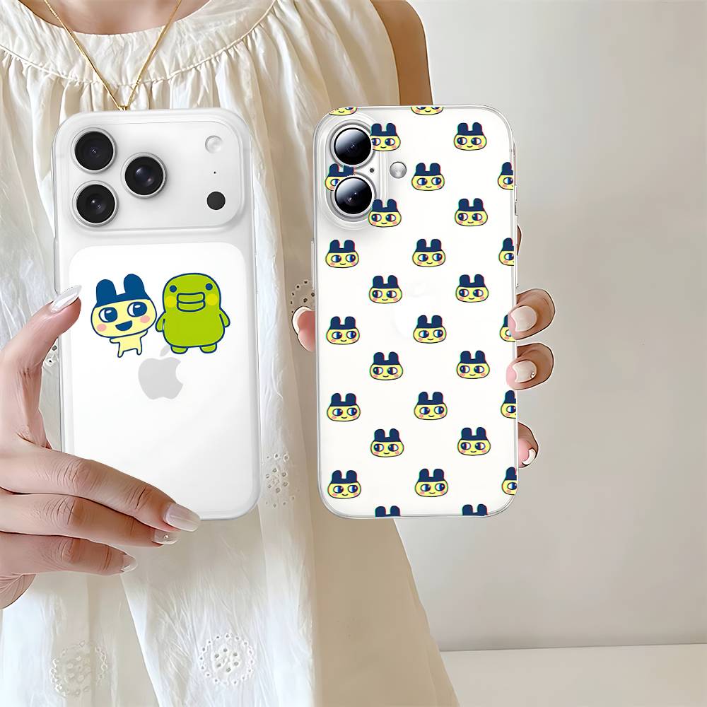 M-Mametchi Phone Case Soft Transparent Case For IPhone 17 16 15 14 13 12 11 Pro Max Mini Plus Shockproof Cover Case
