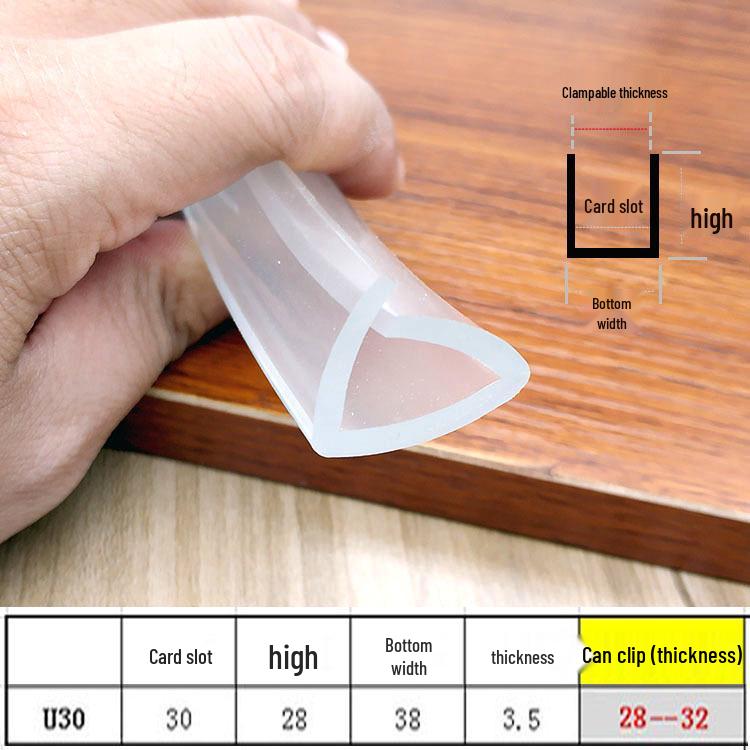 Transparent Silicone Corner Protectors for Baby Safety - Soft, Thickened, Anti-Collision Strips for Desktops