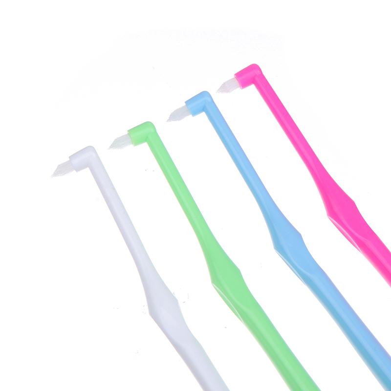Lot de 4 brosses interdentaires orthodontiques à faisceau unique, souples, pour le nettoyage des dents, outil de soins bucco-dentaires, petite tête, implant capillaire souple pour adultes