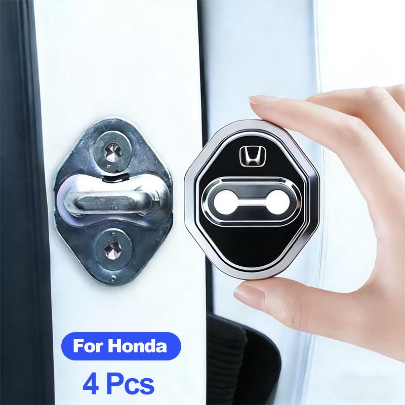 RJVK8 4Pcs TPU Door Lock Buckle Protective Cover Car Accessory For Honda Civic FIT CRV Accord Jazz HRV Prelude Insight Odyssey CRZ 5th