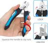 Stainless Steel Pet Nail Clippers with Sickle Large Dog Nail Clippers Nail Clippers Multifunctional Teddy Cat Grooming Scissors