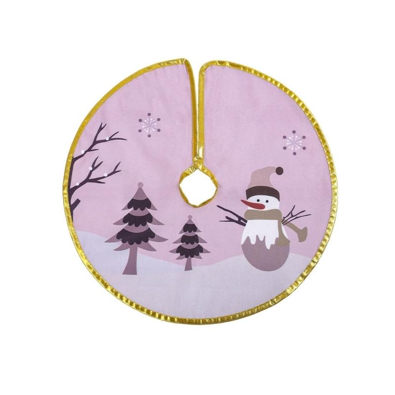 Elegant Christmas Tree Skirt with Gold Trim Beautiful Gold Trimmed Christmas Tree Skirt Tree Cover for Holiday Setting