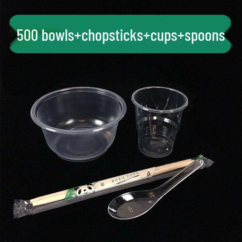 ZISIZ Disposable Plastic Tableware Set