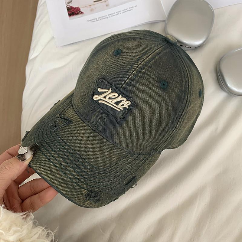 

Womens Baseball Unique Hat With Embroidery And Distressed Style For Outfits Trendy Vintage Green