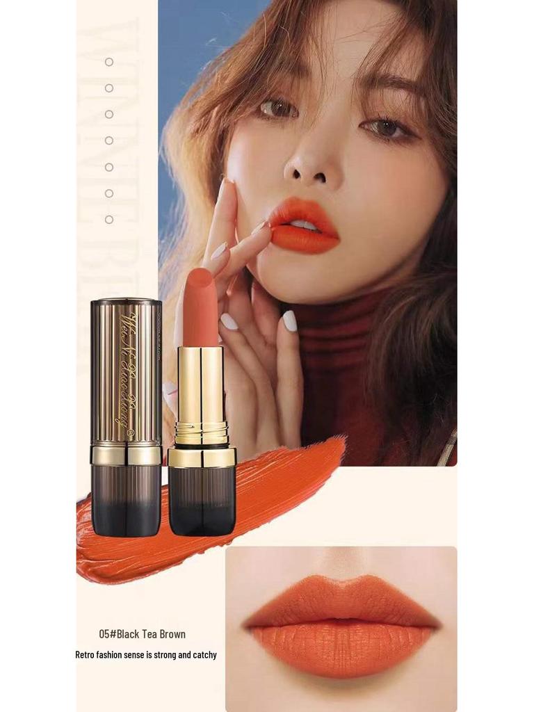 Winnie the Pooh Satin Matte Lipstick - Long-Lasting, Non-Stick Color Lock, Velvet Finish, Enhances Complexion