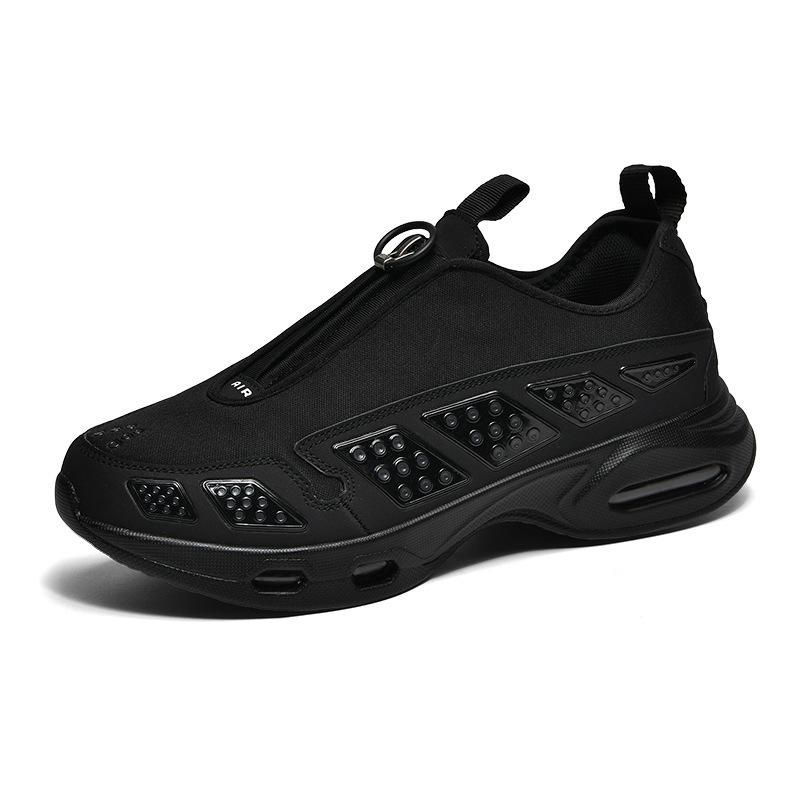 Large size autumn sports air cushion cushioning zipper lightweight casual running shoes