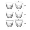 6pcs Sets Small Tea Cup Creative Kung Fu Tea Cup Transparent Water Cup Personalized Drinkware Household Drinking Glasses Gifts