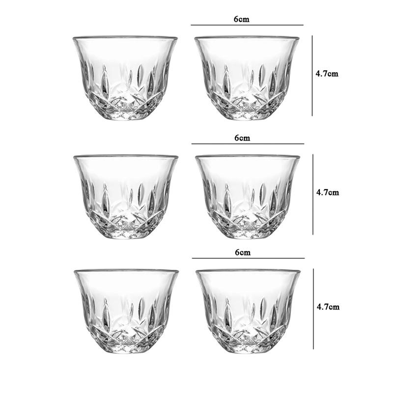 6pcs Sets Small Tea Cup Creative Kung Fu Tea Cup Transparent Water Cup Personalized Drinkware Household Drinking Glasses Gifts