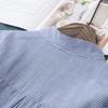 Spring Autumn Women Vintage Stand Collar Cotton Shirt Ruffles Full Sleeve Loose Blouse Casual Office Wear