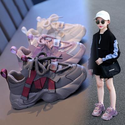 Girls Sports Shoes 2025 Spring and Autumn New Children's Spring Girls Older Children Dirt-resistant Dad Shoes Classmates