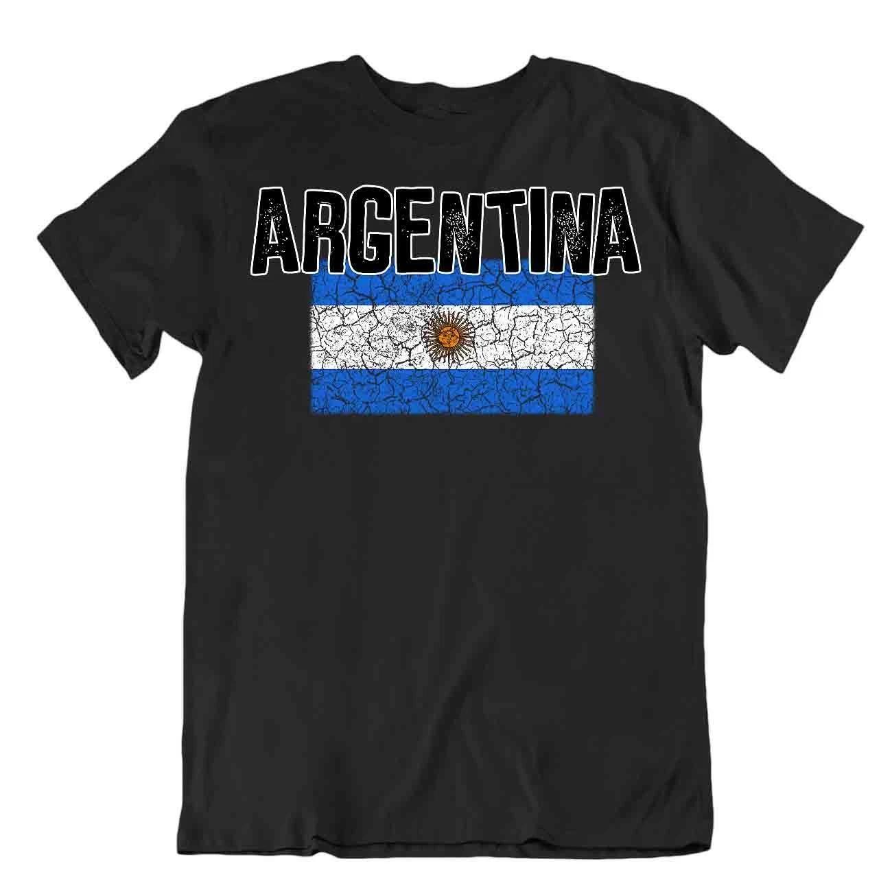 Flag T-Shirt Argentina Fashion Country Souvenir Gift Tee Pride logo M