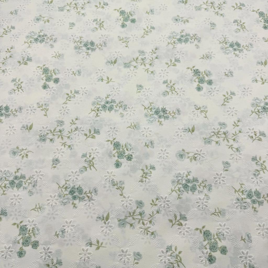 100x150cm Small Floral Printed Fabric Acetate Crease Textured Jacquard Fabric DIY Women's Chiffon Floral Dress Shirt