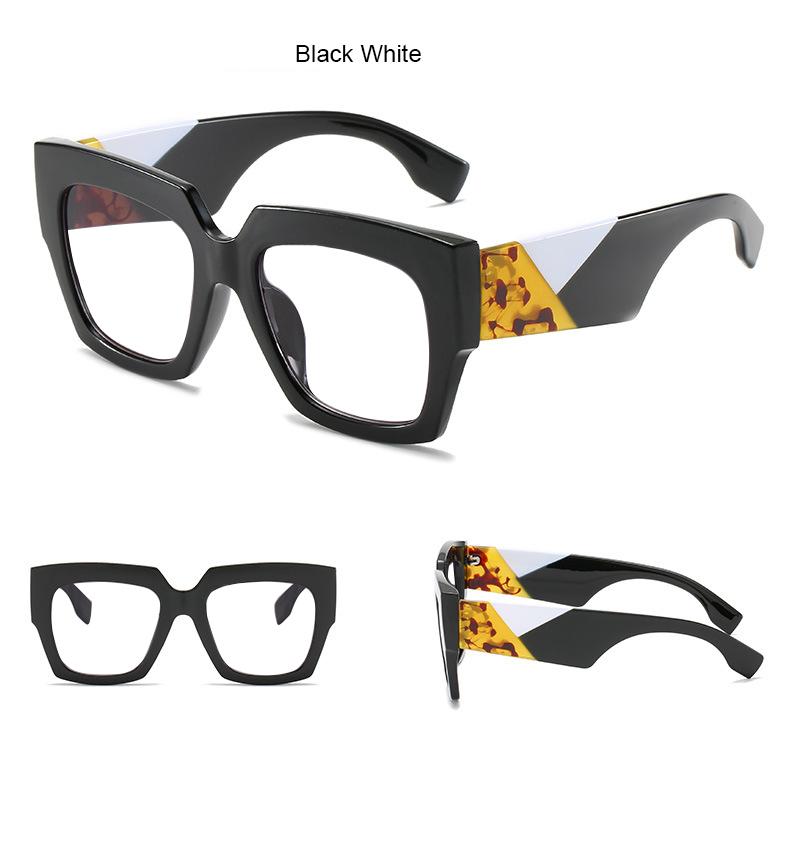 Classic Vintage Square Women'S Reading Glasses Light Blocking Transparent Oversized Glasses Trendy Sexy Leopard Female Eyewear