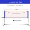 Portable Foldable Badminton Net Stand for Indoor/Outdoor Use