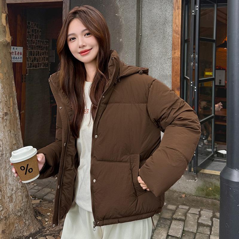 Women’s Short Windproof Thicken Warm Winter Jacket With Detachable Hood 5 Colors