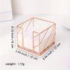 1Pc Hollowed-out Ironwork Rose Gold Note Box Metal Hard and Not Easy To Damage Desktop Office Storage Box