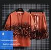 Men's Summer Waffle Ice Silk Two-Piece Casual Suit - Short-Sleeve T-Shirt & Shorts