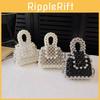 Mini Pvc Chain Bag For Women With Beaded Detailing And Urban Minimalist Style