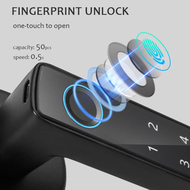 Home Security Remote Lock Bluetooth Wireless Digital Door Lock Smart Fingerprint Door Lock Keyless Entry Door Lock