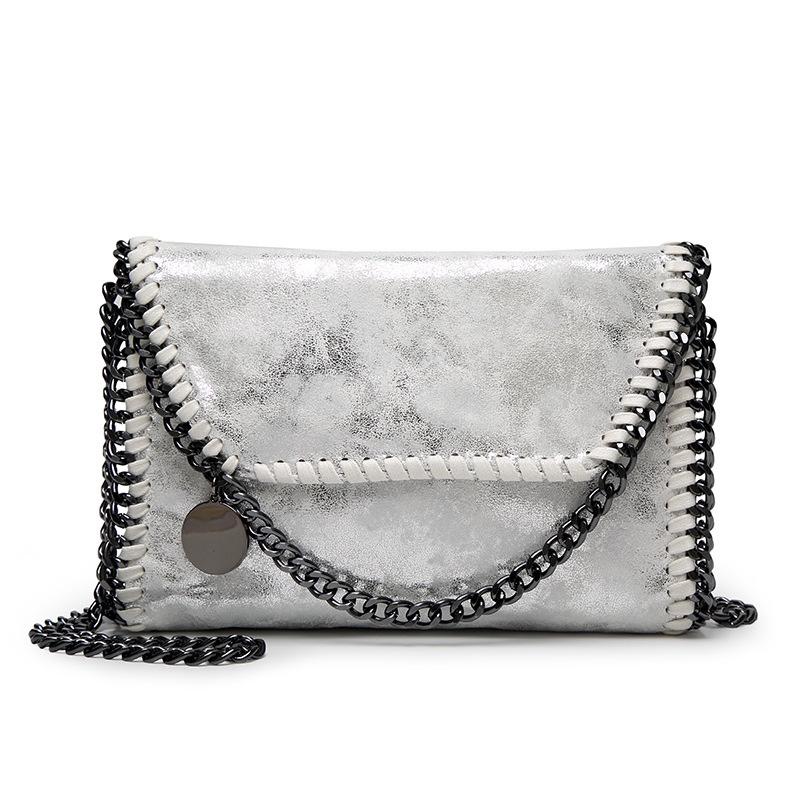 Elegant Fashion Women Message Zipper Portable Chains Soft Shoulder Handbags Totes