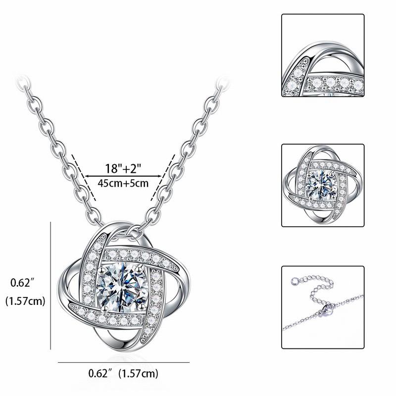 

Love Knot Necklace Gift Box for Mom - Elegant Bridal Wedding Jewelry with Card, Perfect Mother’s Wedding Gift United States