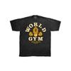 Fashion Tees Short Sleeve Men Summer Men's Vintage World Gym Santa Monica Muscle Beach T-Shirt Retro Bodybuilding Graphic Tee with Classic Logo 1979