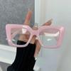 Transparent Glasses Retro Clear Lens Frame Glasses Trendy Cat Eye Frame Eyeglass Women Men Minimalist Oculos
