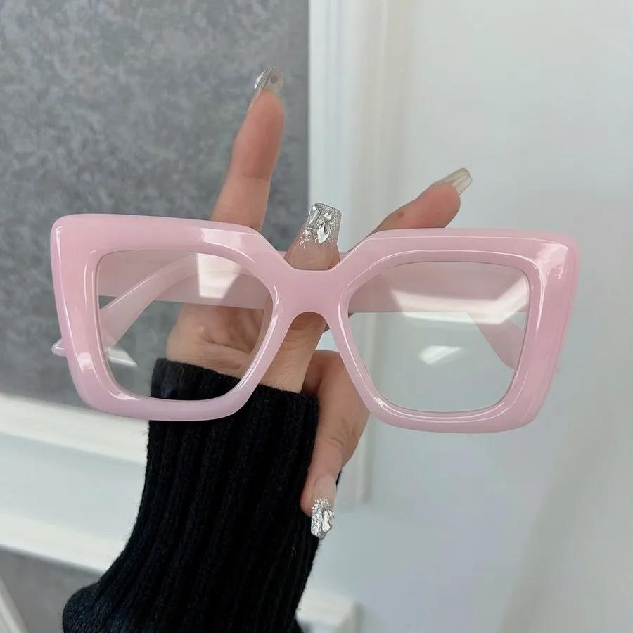 Transparent Glasses Retro Clear Lens Frame Glasses Trendy Cat Eye Frame Eyeglass Women Men Minimalist Oculos