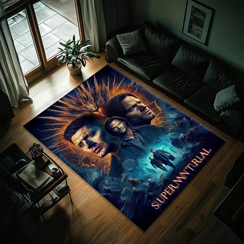 3D S-SupernaturalS D-Dean Sam TV Carpet Rug Art for Living Room Decor Sofa Home Bedroom Gifts Fans Area Rug Non-slip Floor Mat