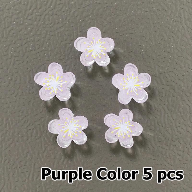 5pcs Flower Blossom Sakura Refrigerator Magnets Home Decor Arts Accessory Cute Fridge Magnetic Whiteboard Message Note Sticker