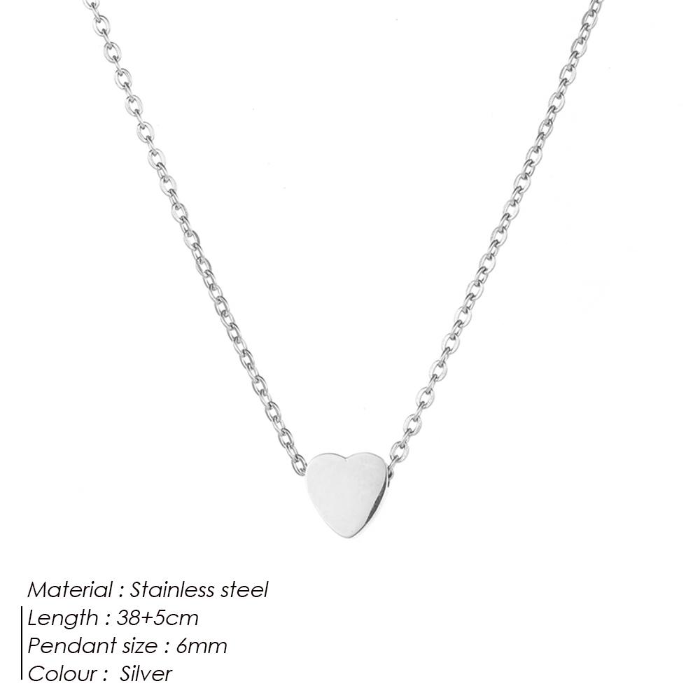 

eManco Women s Peach Heart Necklace Gold Color Chain Stainless steel Pendant Around the Neck Bohemian Chocker Jewelry