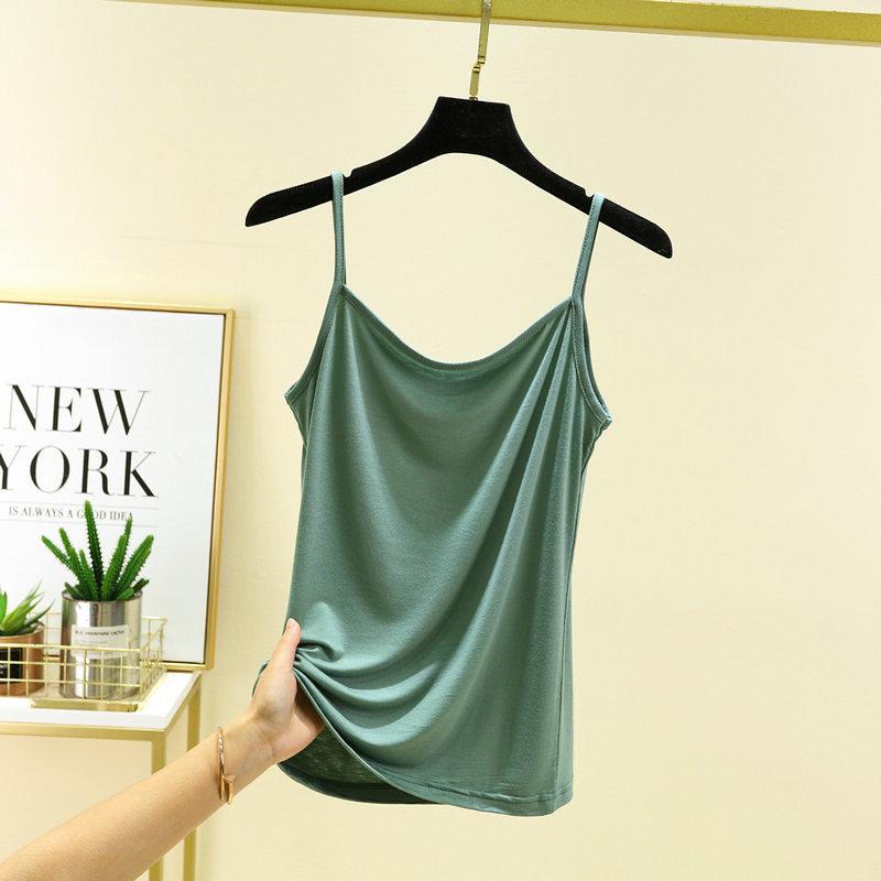 Modal Suspender Vest Women's Short Slim-fitting and Thin Large-size Top, Spring and Summer Inner Matching Student Black Bottoming Shirt