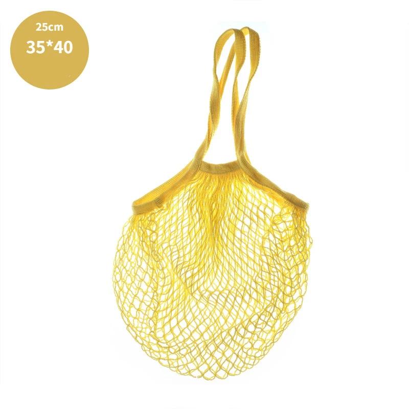 Totes Mesh Bag Cotton String Produce Shopping Turtle-bags Grocery Long Handle Net Shoulder-Bag Fruit Vegetable Reusable